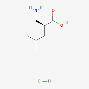 molecular formula C7H16ClNO2 B597025 (S)-2-(Aminomethyl)-4-methylpentanoic acid hydrochloride CAS No. 1276055-49-2