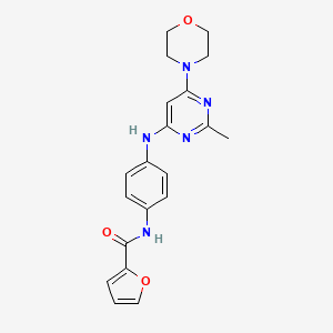 molecular formula C20H21N5O3 B5970255 N-(4-{[2-METHYL-6-(MORPHOLIN-4-YL)PYRIMIDIN-4-YL]AMINO}PHENYL)FURAN-2-CARBOXAMIDE 