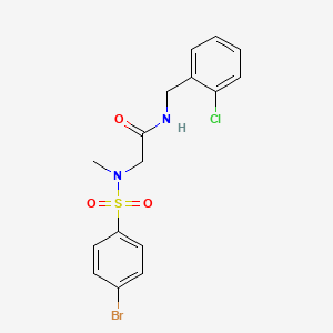 molecular formula C16H16BrClN2O3S B5970292 N~2~-[(4-bromophenyl)sulfonyl]-N-(2-chlorobenzyl)-N~2~-methylglycinamide 