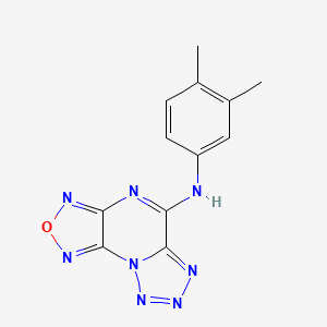molecular formula C12H10N8O B5970328 N-(3,4-dimethylphenyl)-4-oxa-1,3,5,7,10,11,12-heptazatricyclo[7.3.0.02,6]dodeca-2,5,7,9,11-pentaen-8-amine 