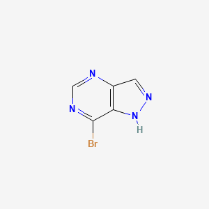 molecular formula C5H3BrN4 B597034 7-Bromo-1H-pyrazolo[4,3-d]pyrimidine CAS No. 1373223-77-8