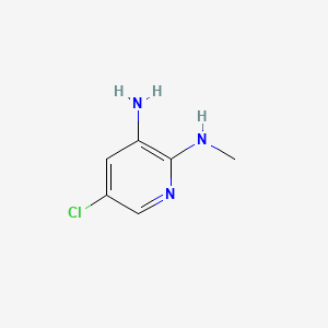 molecular formula C6H8ClN3 B597038 5-Chloro-N2-methylpyridine-2,3-diamine CAS No. 100114-37-2
