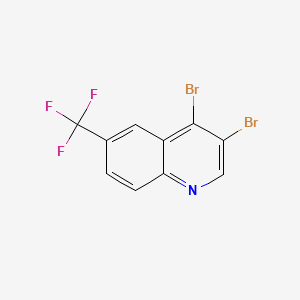 molecular formula C10H4Br2F3N B597046 3,4-Dibromo-6-(trifluoromethyl)quinoline CAS No. 1208619-25-3