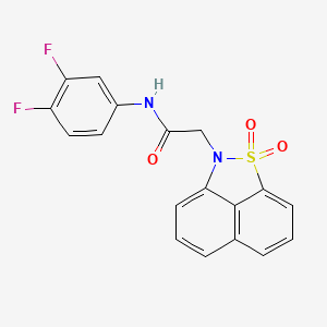 molecular formula C18H12F2N2O3S B5970461 Acetamide, N-(3,4-difluorophenyl)-2-(1,1-dioxo-1H-1lambda(6)-naphtho[1,8-cd]isothiazol-2-yl)- 