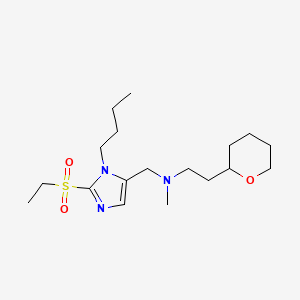 molecular formula C18H33N3O3S B5970470 N-[(3-butyl-2-ethylsulfonylimidazol-4-yl)methyl]-N-methyl-2-(oxan-2-yl)ethanamine 