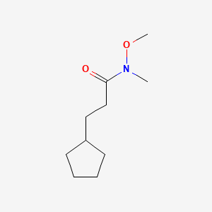 molecular formula C10H19NO2 B597050 3-Cyclopentyl-N-methoxy-N-methylpropanamide CAS No. 1221341-52-1