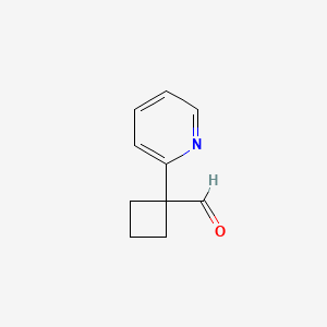 molecular formula C10H11NO B597054 1-(Pyridin-2-yl)cyclobutanecarbaldehyde CAS No. 1211593-36-0