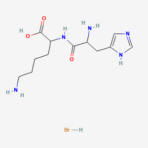 molecular formula C12H22BrN5O3 B597057 His-Lys-hydrobromide salt CAS No. 103404-61-1