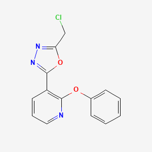 2-(Chloromethyl)-5-(2-phenoxypyridin-3-yl)-1,3,4-oxadiazole