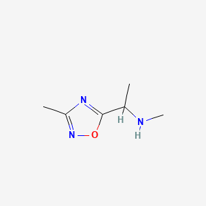 N-Methyl-1-(3-methyl-1,2,4-oxadiazol-5-yl)ethanamine
