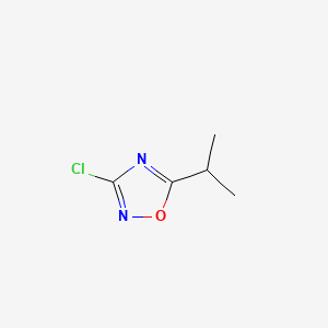 molecular formula C5H7ClN2O B597066 3-Chloro-5-isopropyl-1,2,4-oxadiazole CAS No. 1243250-26-1