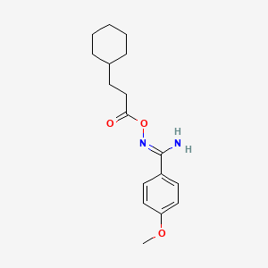 molecular formula C17H24N2O3 B5970690 [(Z)-[amino-(4-methoxyphenyl)methylidene]amino] 3-cyclohexylpropanoate 