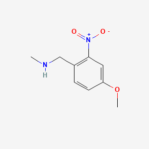 molecular formula C9H12N2O3 B597075 N-(4-Methoxy-2-nitrobenzyl)-N-methylamine CAS No. 1287217-85-9