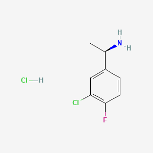 molecular formula C8H10Cl2FN B597081 (R)-1-(3-Chloro-4-fluorophenyl)ethanamine hydrochloride CAS No. 1257106-65-2