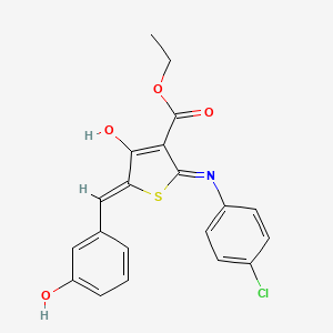 molecular formula C20H16ClNO4S B5970882 ethyl 2-[(4-chlorophenyl)amino]-5-(3-hydroxybenzylidene)-4-oxo-4,5-dihydro-3-thiophenecarboxylate CAS No. 431054-43-2
