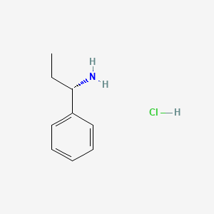 molecular formula C9H14ClN B597102 (S)-1-phenylpropan-1-amine hydrochloride CAS No. 19146-52-2