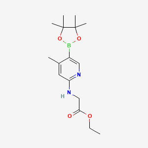 Ethyl 2-(4-methyl-5-(4,4,5,5-tetramethyl-1,3,2-dioxaborolan-2-yl)pyridin-2-ylamino)acetate