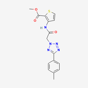 molecular formula C16H15N5O3S B5971142 METHYL 3-({2-[5-(4-METHYLPHENYL)-2H-1,2,3,4-TETRAAZOL-2-YL]ACETYL}AMINO)-2-THIOPHENECARBOXYLATE 