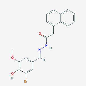 molecular formula C20H17BrN2O3 B5971145 N'-[(E)-(3-bromo-4-hydroxy-5-methoxyphenyl)methylidene]-2-(naphthalen-1-yl)acetohydrazide 