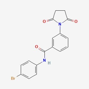 molecular formula C17H13BrN2O3 B5971184 N-(4-bromophenyl)-3-(2,5-dioxopyrrolidin-1-yl)benzamide 