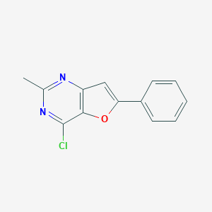 molecular formula C13H9ClN2O B059712 4-Chloro-2-methyl-6-phenylfuro[3,2-d]pyrimidine CAS No. 1253791-81-9