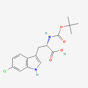 molecular formula C16H19ClN2O4 B597125 L-N-Boc-6-chlorotryptophan CAS No. 1234875-52-5