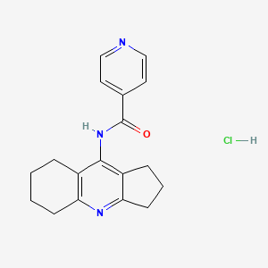 molecular formula C18H20ClN3O B5971317 N-(2,3,5,6,7,8-hexahydro-1H-cyclopenta[b]quinolin-9-yl)pyridine-4-carboxamide;hydrochloride 