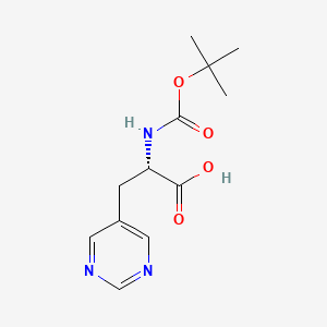 (2S)-2-{[(tert-butoxy)carbonyl]amino}-3-(pyrimidin-5-yl)propanoic acid