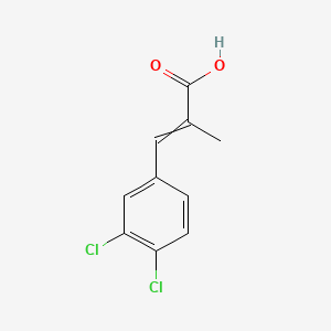molecular formula C10H8Cl2O2 B597135 3-(3,4-Dichlorophenyl)-2-methylprop-2-enoic acid CAS No. 103753-80-6