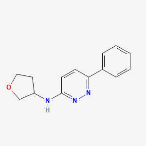 molecular formula C14H15N3O B5971363 N-(oxolan-3-yl)-6-phenylpyridazin-3-amine 