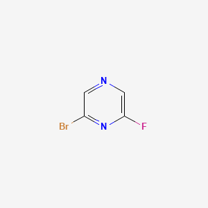 molecular formula C4H2BrFN2 B597138 2-Bromo-6-fluoropyrazine CAS No. 1209458-12-7