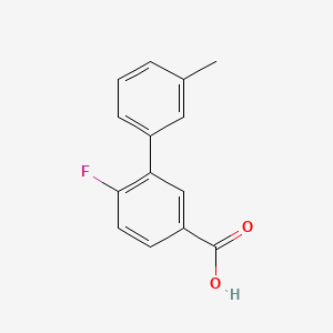 4-Fluoro-3-(3-methylphenyl)benzoic acid