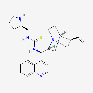1-[(R)-[(2R,4S,5R)-5-ethenyl-1-azabicyclo[2.2.2]octan-2-yl]-quinolin-4-ylmethyl]-3-[[(2S)-pyrrolidin-2-yl]methyl]thiourea