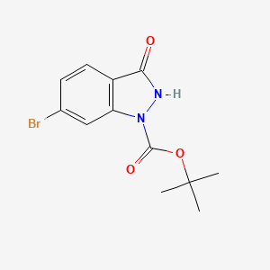 molecular formula C12H13BrN2O3 B597144 tert-butyl 6-bromo-3-oxo-2,3-dihydro-1H-indazole-1-carboxylate CAS No. 1260888-89-8