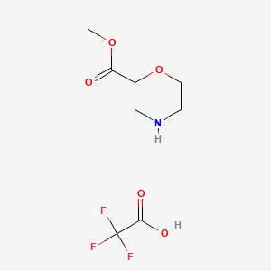 molecular formula C8H12F3NO5 B597148 Methyl morpholine-2-carboxylate 2,2,2-trifluoroacetate CAS No. 1373253-22-5