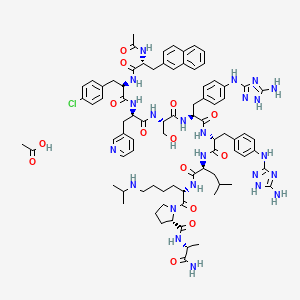 molecular formula C82H106ClN23O14 B597152 Prazarelix acetate CAS No. 134485-10-2