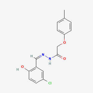molecular formula C16H15ClN2O3 B5971539 N-[(Z)-(5-chloro-2-hydroxyphenyl)methylideneamino]-2-(4-methylphenoxy)acetamide 