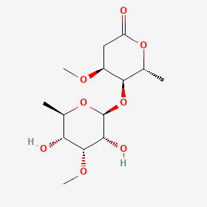 6-Deoxy-3-O-methyl-beta-allopyranosyl(1-4)-beta-cymaronic acid delta-lactone