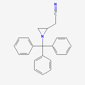 molecular formula C23H20N2 B597165 2-(1-Tritylaziridin-2-yl)acetonitrile CAS No. 1263279-81-7