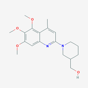 molecular formula C19H26N2O4 B5971663 [1-(5,6,7-Trimethoxy-4-methylquinolin-2-yl)piperidin-3-yl]methanol 