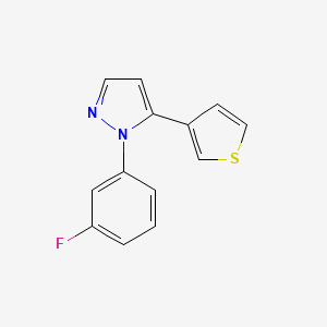 1-(3-fluorophenyl)-5-(thiophen-3-yl)-1H-pyrazole