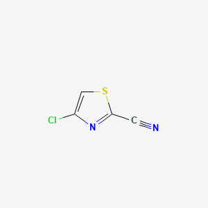 molecular formula C4HClN2S B597183 4-Chloro-thiazole-2-carbonitrile CAS No. 1363383-13-4