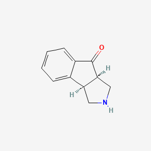molecular formula C11H11NO B597191 2,3,3a,8a-Tetrahydro-1H-2-aza-cyclopenta[a]inden-8-one CAS No. 1251008-65-7