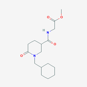 molecular formula C16H26N2O4 B5972190 Methyl 2-[[1-(cyclohexylmethyl)-6-oxopiperidine-3-carbonyl]amino]acetate 