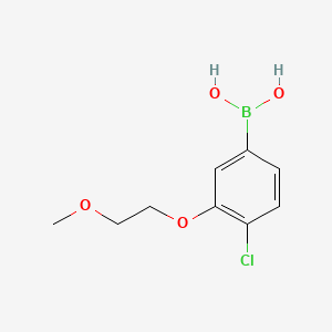 molecular formula C9H12BClO4 B597228 (4-Chloro-3-(2-methoxyethoxy)phenyl)boronic acid CAS No. 1256355-00-6