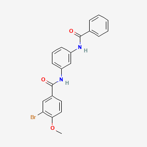 molecular formula C21H17BrN2O3 B5972319 N-(3-benzamidophenyl)-3-bromo-4-methoxybenzamide 