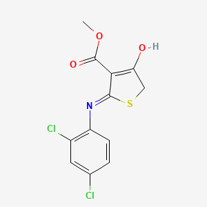 molecular formula C12H9Cl2NO3S B5972365 Methyl 2-[(2,4-dichlorophenyl)amino]-4-oxo-4,5-dihydrothiophene-3-carboxylate 
