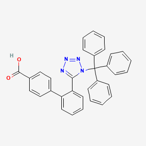 molecular formula C33H24N4O2 B597237 5-[4'-Carboxy-(1,1'-biphenyl)-2-yl]-1-triphenylmethyltetrazole CAS No. 1215599-01-1