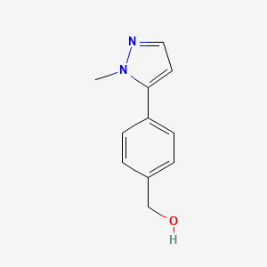 molecular formula C11H12N2O B597239 (4-(1-Methyl-1H-pyrazol-5-yl)phenyl)methanol CAS No. 179055-18-6