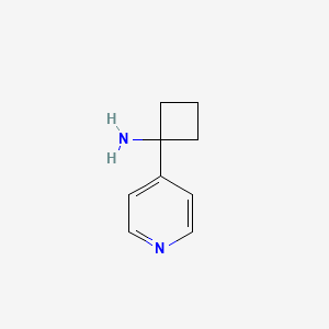 molecular formula C9H12N2 B597245 1-(Pyridin-4-YL)cyclobutan-1-amine CAS No. 1211593-50-8